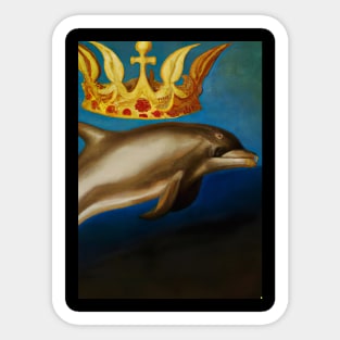 Dolphin with a Crown Sticker